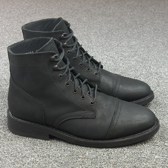 Thursday Boot Company Captain Black Leather Lace Up Boots Men\'s Size 9.5 US